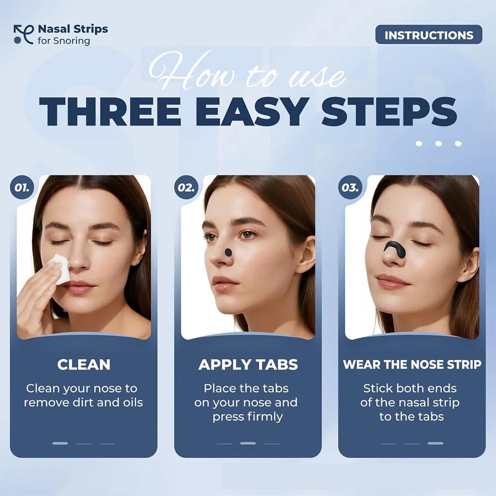 Anti-Snoring Nasal Patch Breathing Correction Kit Non-Invasive Physical Expansion Sleep Aid for Easier Breath
