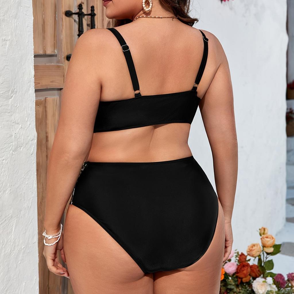 Multicolor Colorblock Split Tight Briefs Swimsuit Push-up Sexy Underwear Set