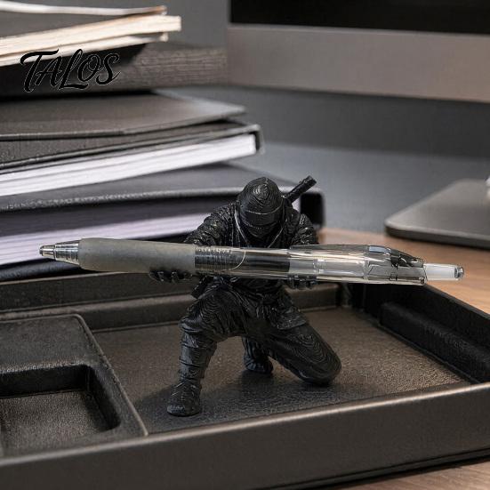 Talos 3D Printed Ninja Pen Holder, Unique Figurine, Creative Desktop Organizer, Desk Decor Craft for Storage