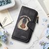 Stylish Rose Wings Print Wallet Fashion Functional Multiple Card Slots Casual Daily Use Portable Purse