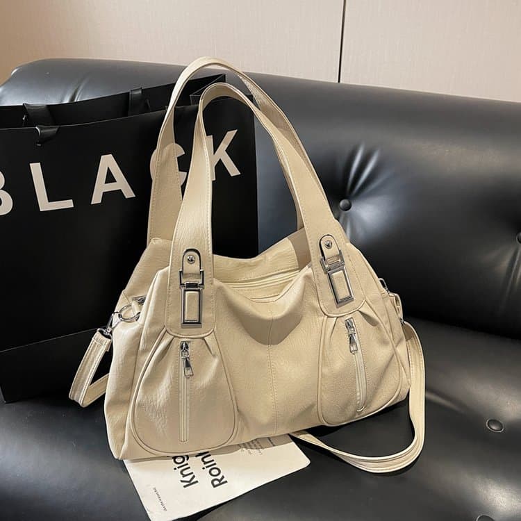 

Retro locomotive tote bag women s versatile shoulder bag бежевий