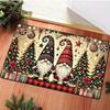Christmas Themed Carpet  Holiday Party Anti Slip Floor Mat  Home Decoration  Living Room Christmas Cartoon Pattern Floor Mat
