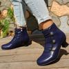 2 new large-size high-heeled women's boots-3 thick-heeled short boots