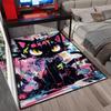 Coole Katze Graffiti Teppich Schlafzimmer Spielzimmer Kristall Samt Wasserabsorbierend Rutschfest Cartoon Dekorativer Teppich