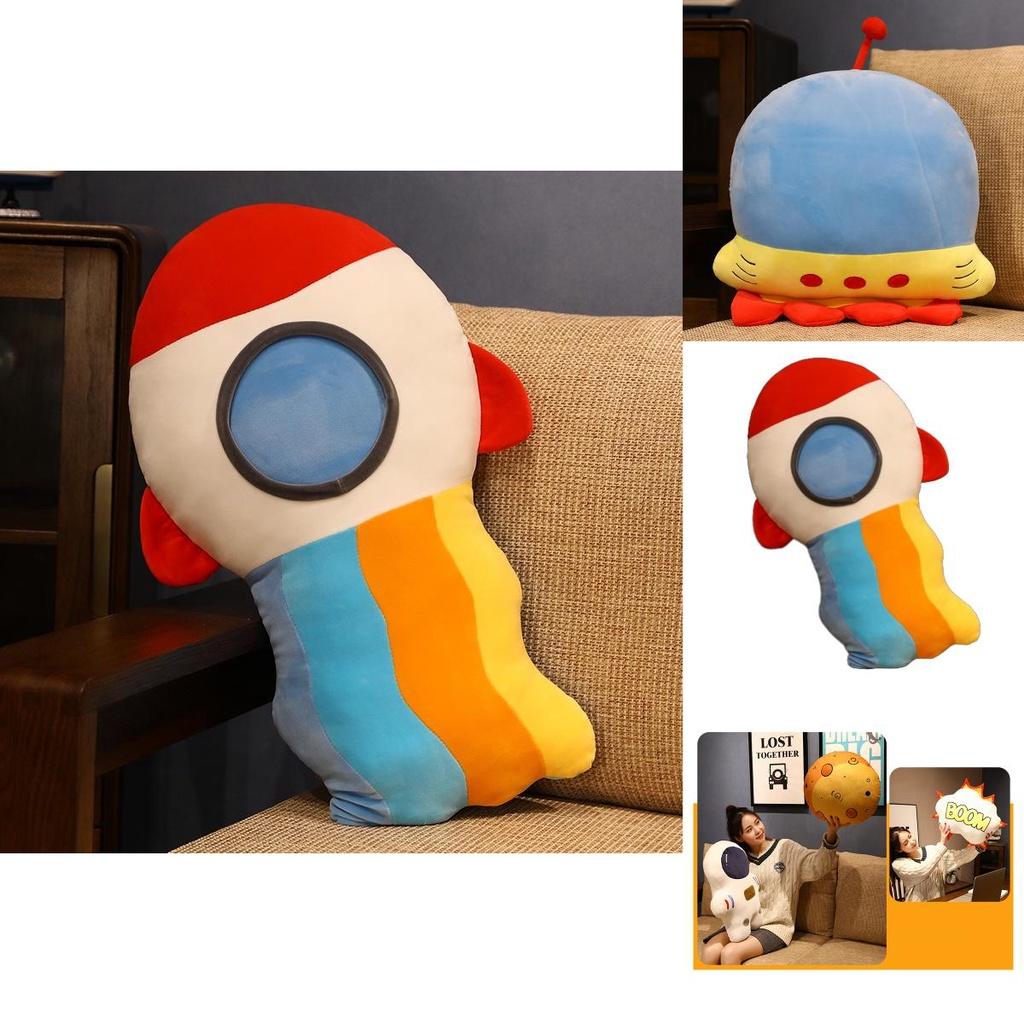 Space Explorer Rocket Ship Plush Toy Pillow Cushion
