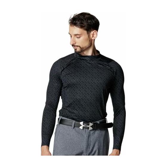 Under Armor Training Baselayer UA Heat Gear Fitted Novelty Long Sleeve Mock Neck Shirt Men s