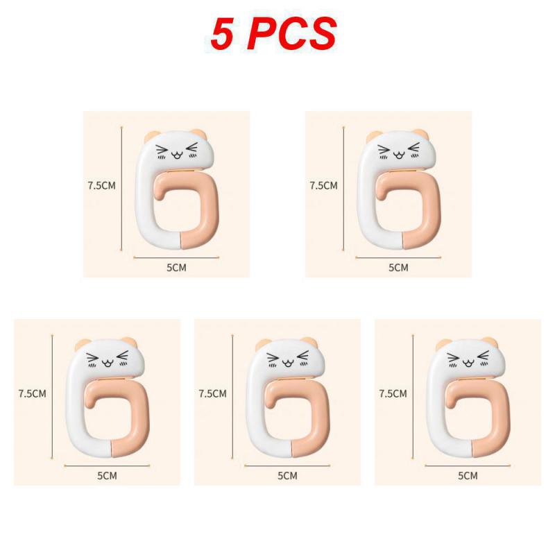 1~10PCS Portable Travel Plastic Bag Cute Hook Table Holder Hooks Bag Purse Hanger Handbag Hook Purse Home Organizer