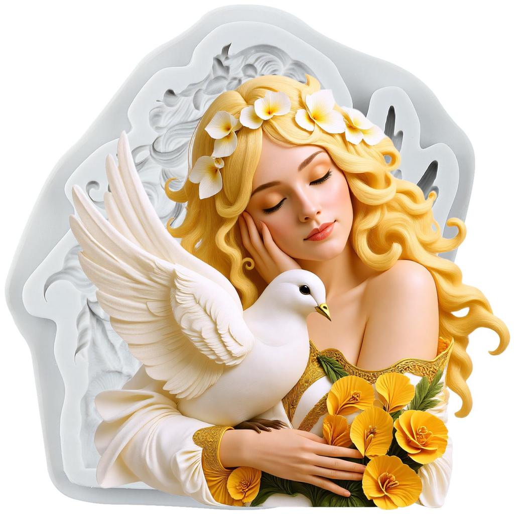 Angel Silicone Molds Pigeon Fondant Mold Cake Decorating Tools Cupcake Topper Candy Chocolate Gumpaste Mold
