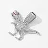 Trendy Alloy Dinosaur Skeleton Pendant, Mysterious Retro Style Necklace, Personalized Men's and Women's Fashion Accessories, Versatile