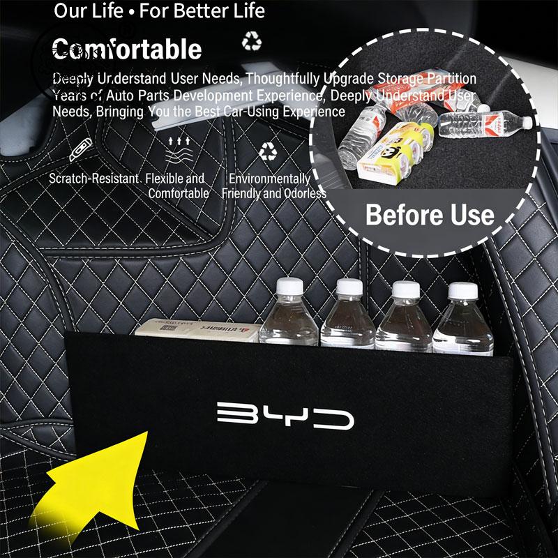 For BYD Seal 6 DMI sedan 2026 2027 Car Boot Mat Rear Trunk Liner Cargo Leather Floor Carpet Tray Protector Accessories Mats