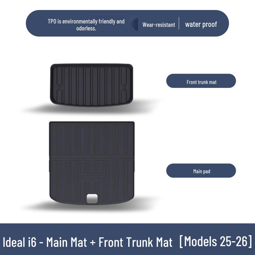 Ideal i6 Waterproof TPE Rear Trunk Mat - Interior Car Accessory