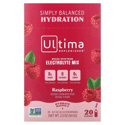Electrolyte Mix, Malina, 20 balení, 0,11 oz (3,2 g) každý
