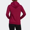 Adidas Sudadera con capucha con estampado de letras y mangas largas para mujer, tops rojos GP8733