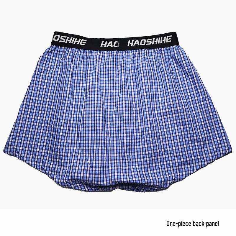 Men’s Loose Fit Plaid Cotton Boxer Briefs Pajama Pants