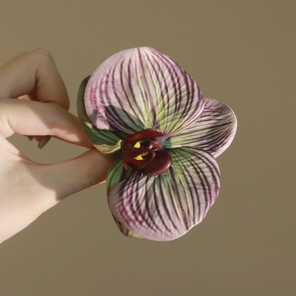 Shark Clip Flower Hair Claw Ponytail Clip Large Shark Clip Cute Butterfly Orchid Hair Clip  Female