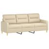 Vidaxl 3-Seater Sofa With Cushions, Cream, 180 Cm, Fabric