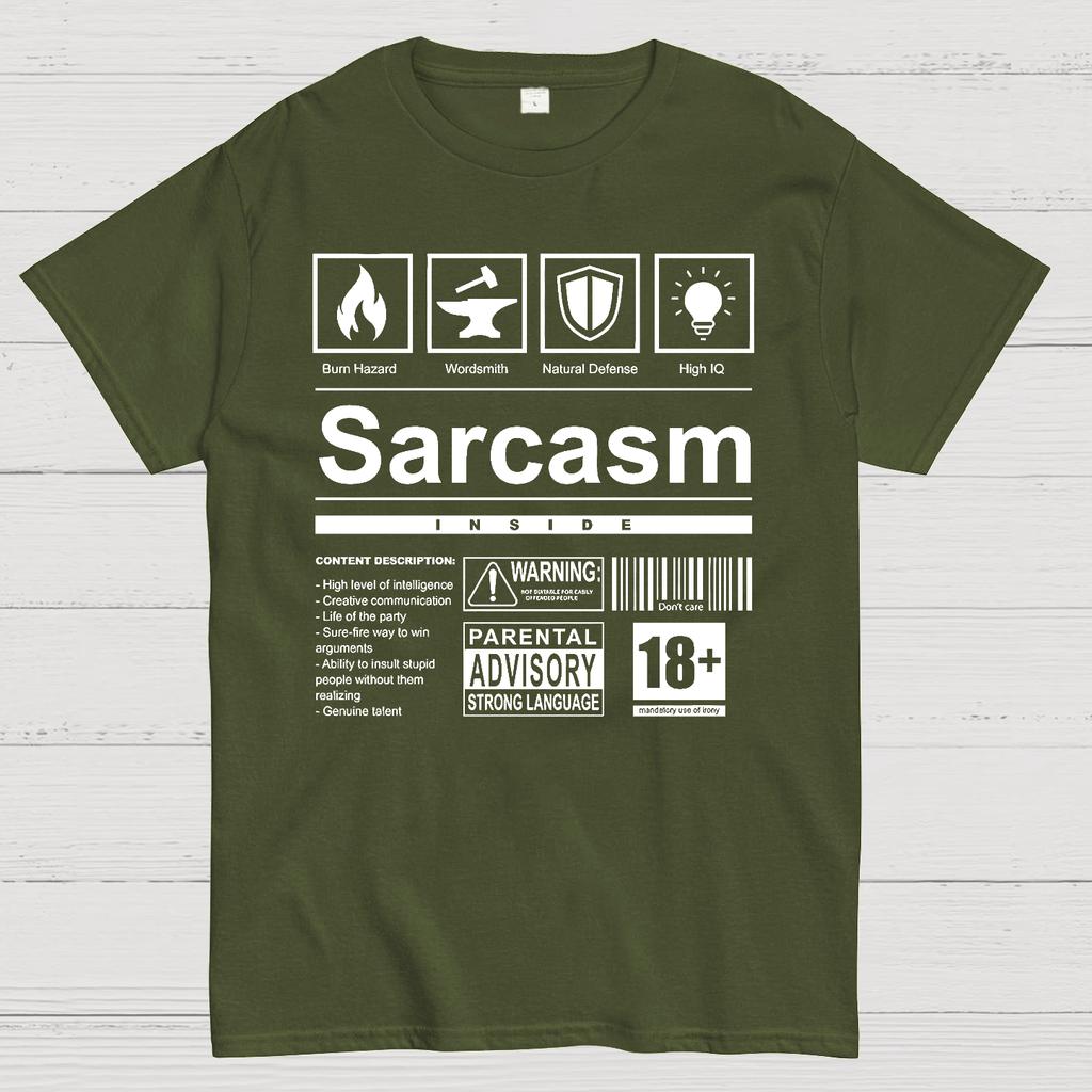 Sarcasm Label Cotton Summer Casual Cool Loose T-Shirt