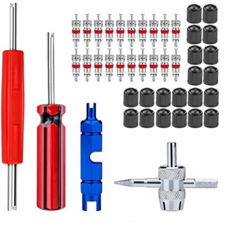 Sada nástrojů pro demontáž ventilových vložek pro elektromobily, jízdní kola a motocykly
