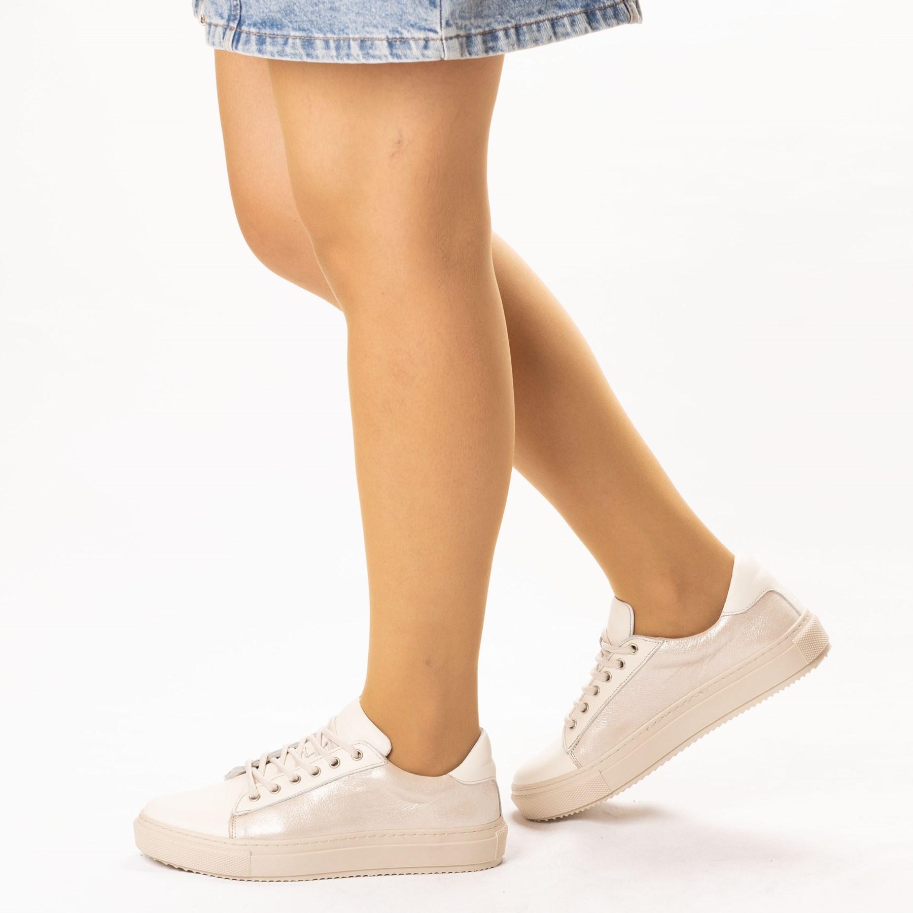 

Женская повседневная спортивная обувь из натуральной кожи, кроссовки 36 телесный