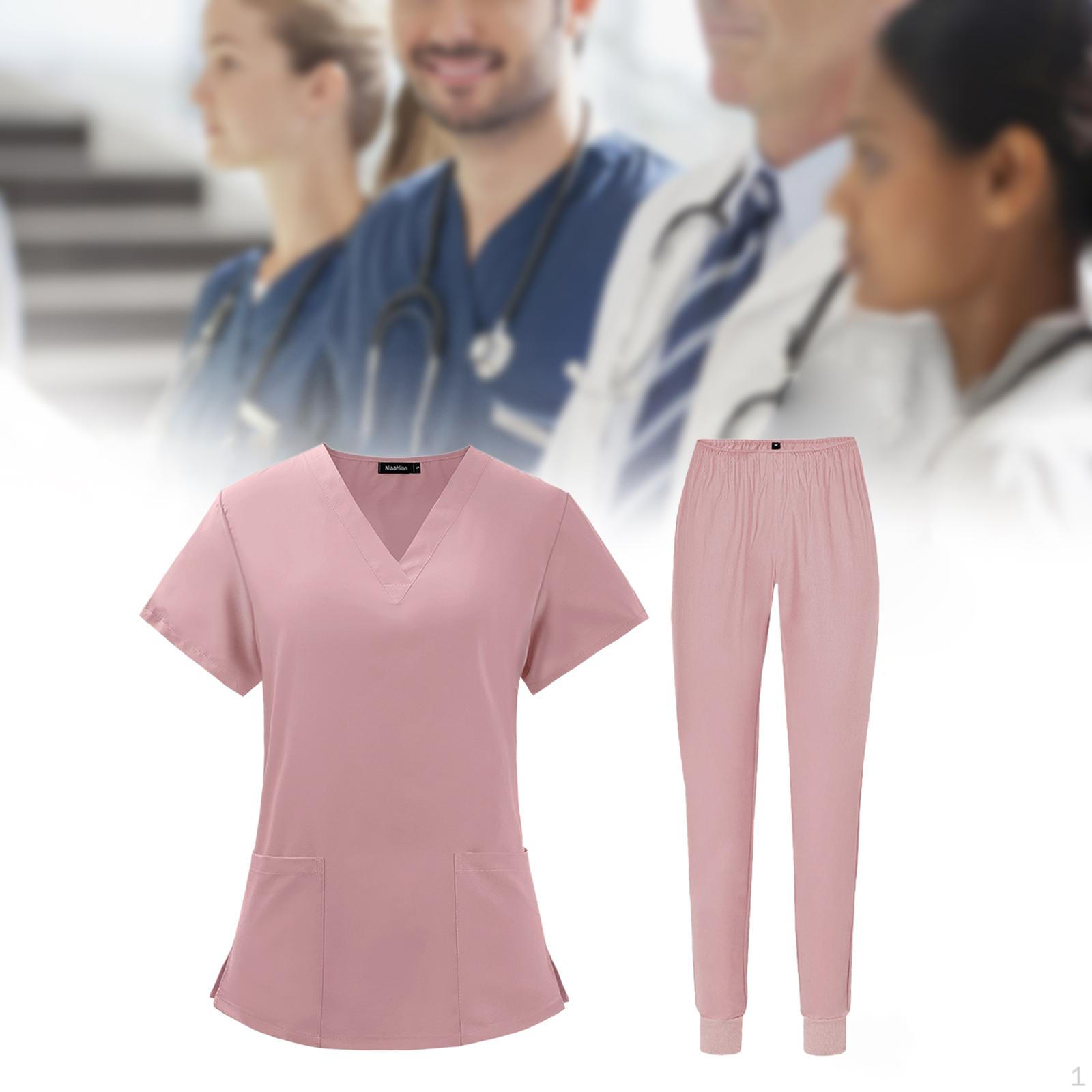 

Зручні жіночі набори скрабів для робочої форми медсестер S рожевий