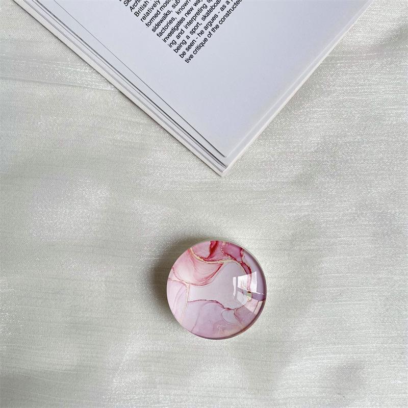 Transparenter Kristallkugel-Handyhalter: Kreativer Einziehbarer Ständer für Faule Desktop-Nutzung