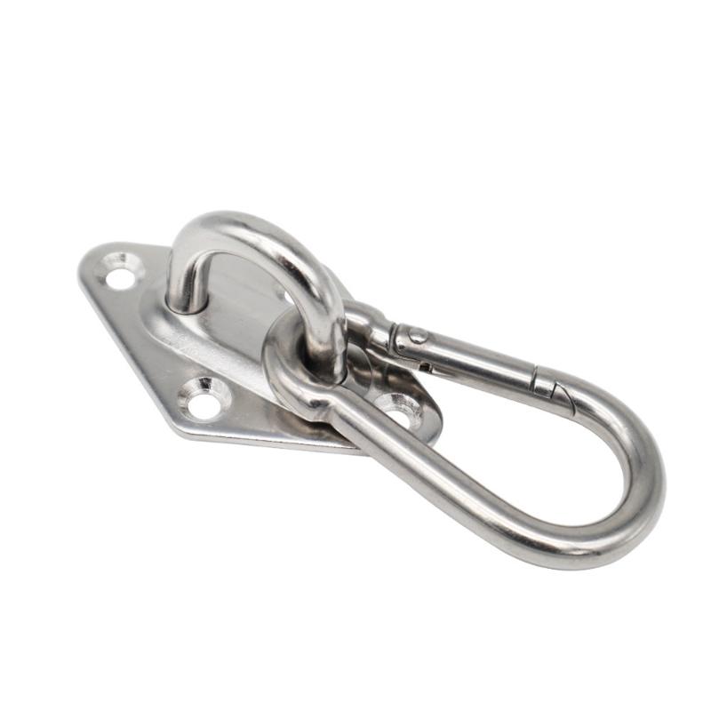 2 Set Stainless Square Heavy Duty Ceiling Wall Mounted Hook For Yoga Swings Hammocks Hardware