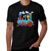 Locomotive Steam Locomotive Tshirt Odor Resistant Short Sleeve Top