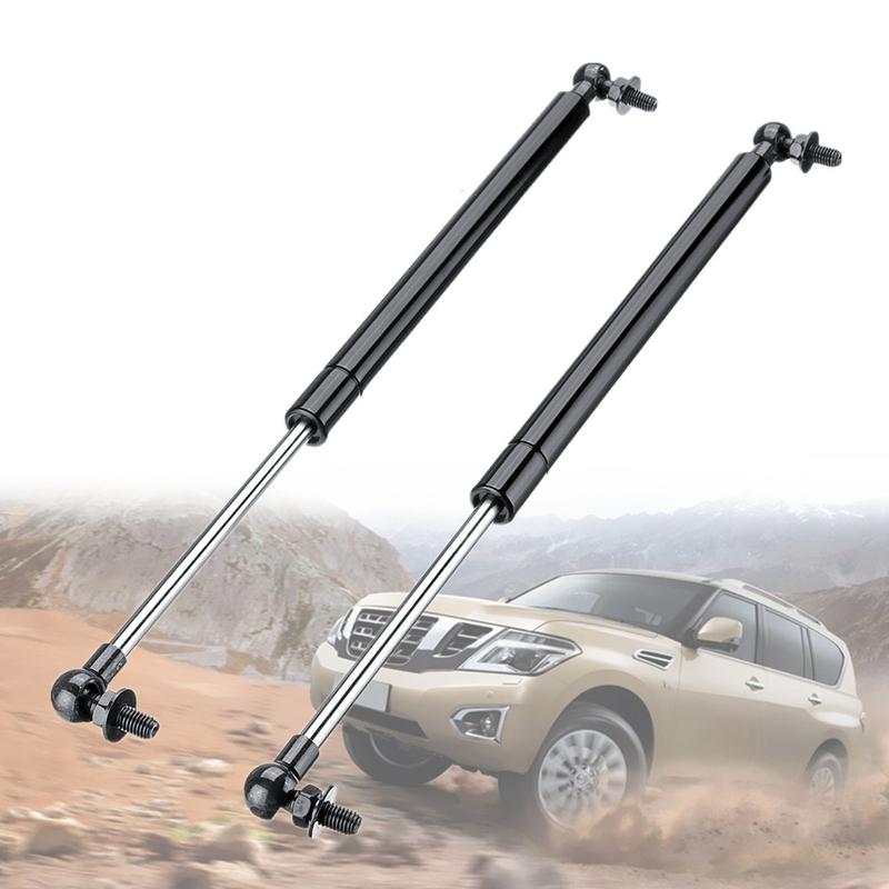 A Pair Of Automotive Engine Hood Air Rods And Hydraulic Support Rods Made Of Sturdy Steel Material Suitable For Touareg Y61/Y62