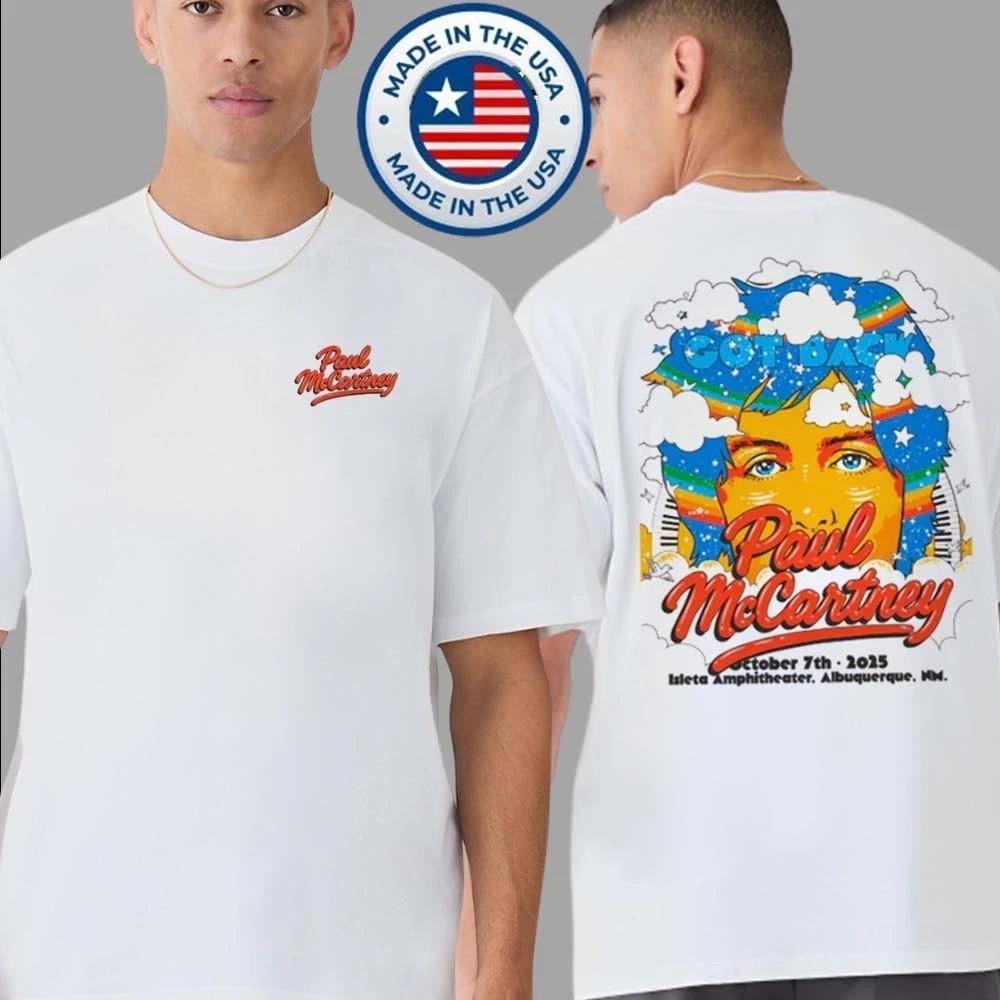 Paul McCartney Got Back 2025 Albuquerque Event Tee In New Mexico Unisex T-Shirt XXL