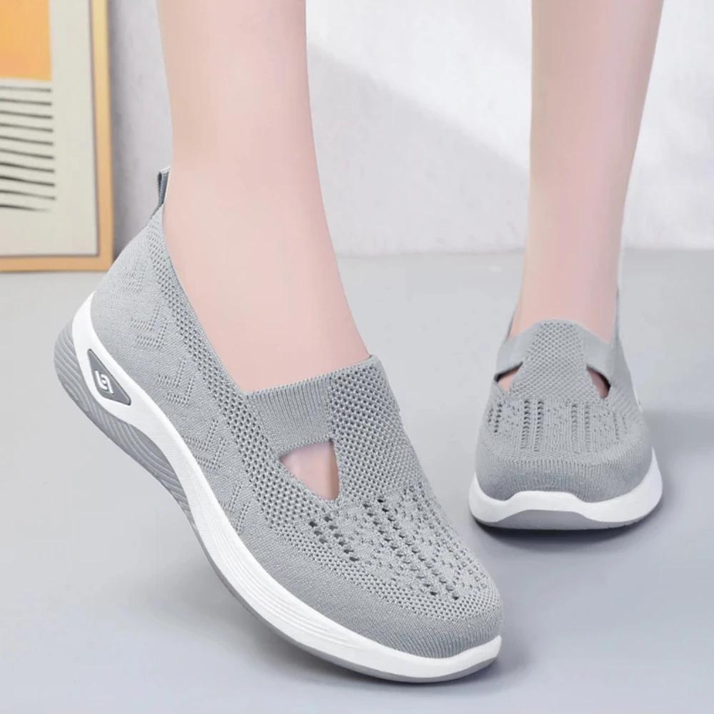 Fashion New Arrival Summer New Comfort Casual Women's Shoes Fashion Soft Sole Light Breathable Hollow Out Flat Shoe for Women Size 36-42