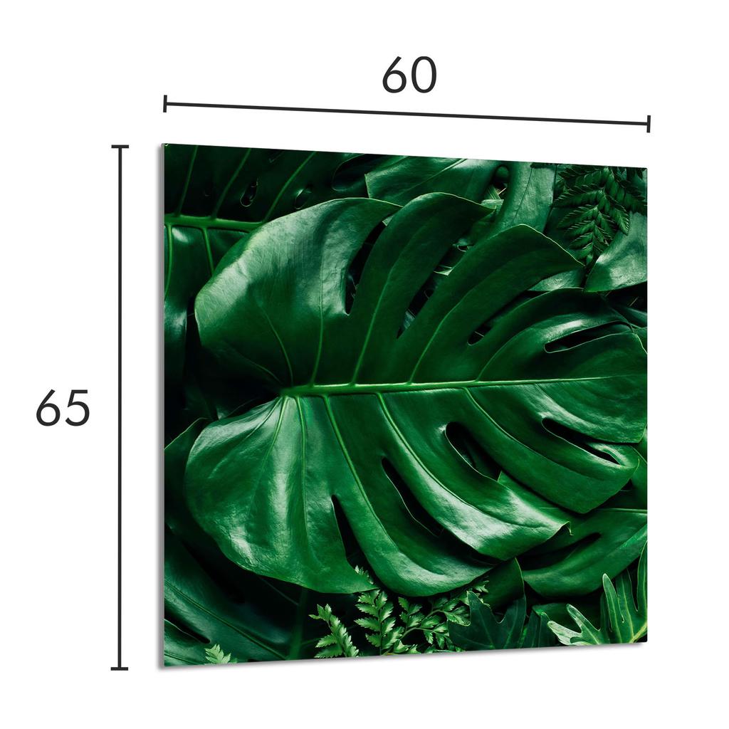 PANEL SZKLANY DO KUCHNI 60x65 Monstera