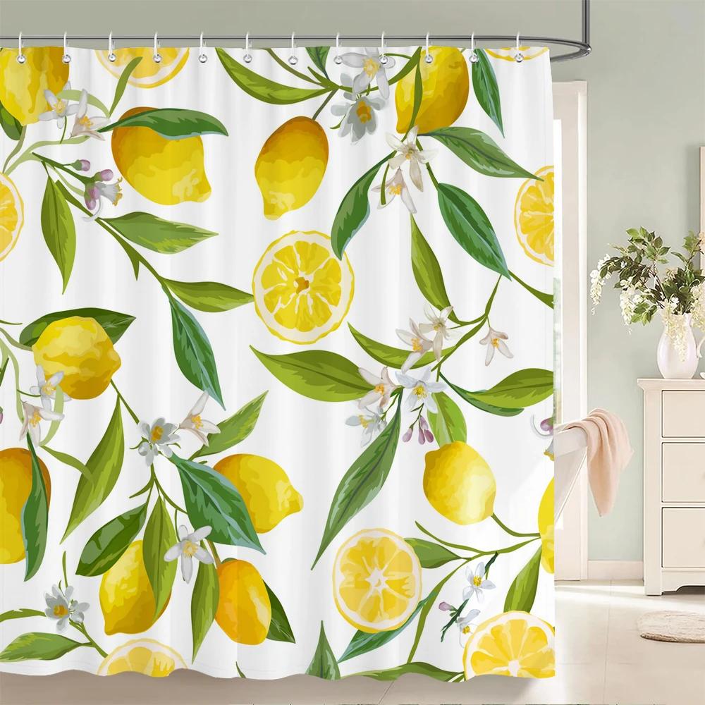 Fresh Fruit Pineapple Shower Curtain 3D Bath Screen Waterproof Fabric Bathroom Decor Large 240X180 With Hook Bathroom Curtains