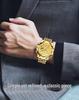 Tycoon Gold Men's Waterproof Diamond-Set Luminous Date Watch