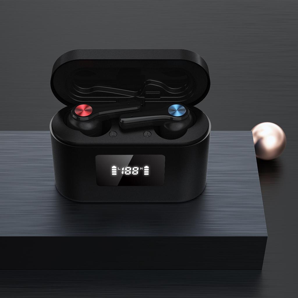 Wireless Bluetooth Earbuds With Led Power Display Charging Case Sports Headphones for Music Call