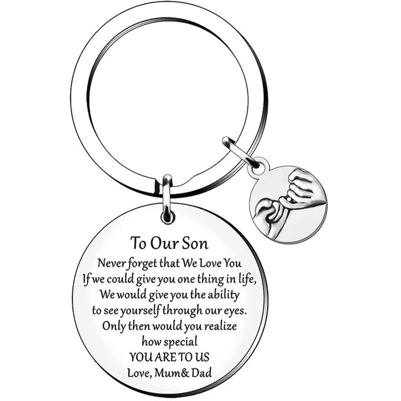 Stylish Stainless Steel Keychain For Father's Day And Mother's Day Independent Packaging Suitable For All Gift Occasions