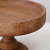 Round Cake Stand with Foot And Wooden Base for An Elegant Dessert Presentation, Suitable