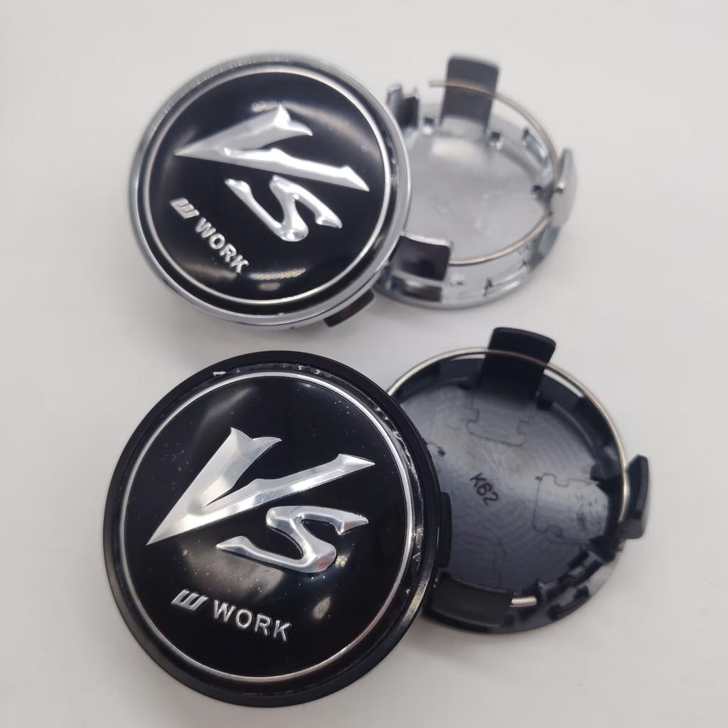 4pcs 62MM VS W Work Emotion Wheel Center Cap Hubs Car Styling Dust Rims Cover Emblem Badge for Car Tire Accessories