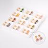 Titanium Steel Crystal Stud Earrings Sweet Cute Light Luxury Fashion Jewelry for Women Girls