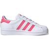 Adidas Originals SUPERSTAR J Leather Abrasion Resistant Low top Skateboard Shoes Bright White Powder Unisex FW0773