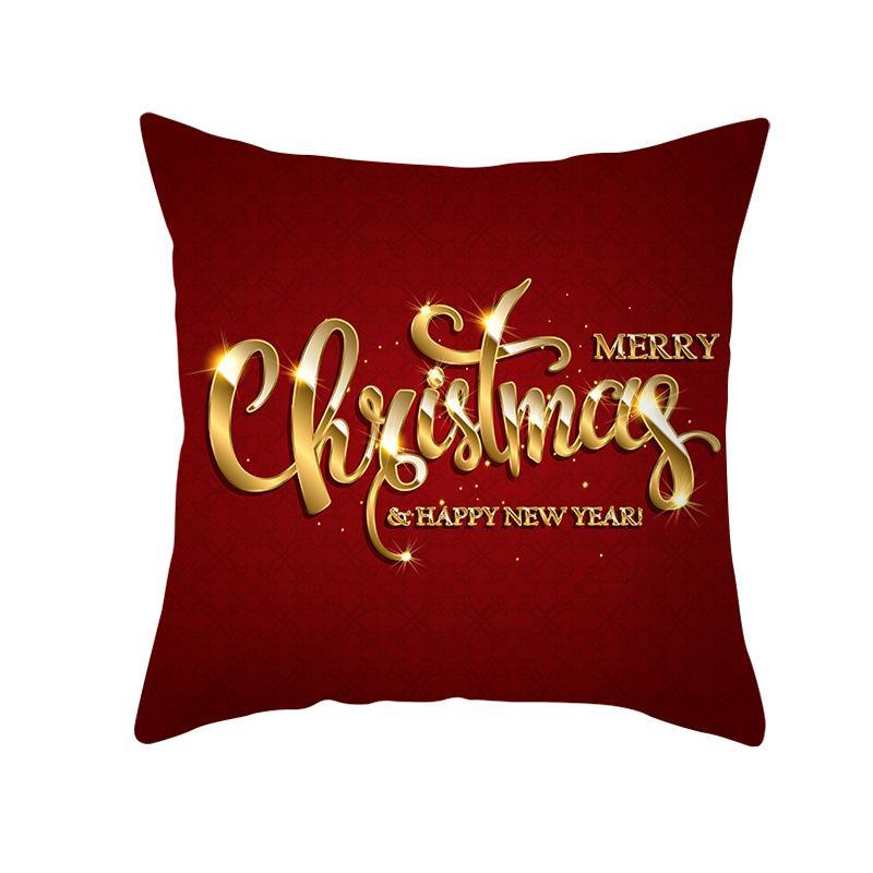 Red Series Christmas Pillow Covers for Home Use, Peach Skin Pillow Covers, Sofa Cushion Covers