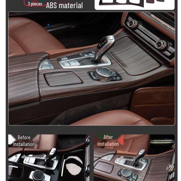 BMW 5 Series F18/F10 520i/523li Carbon Fiber Gear Shift Sticker Cover Plate for Interior Modification