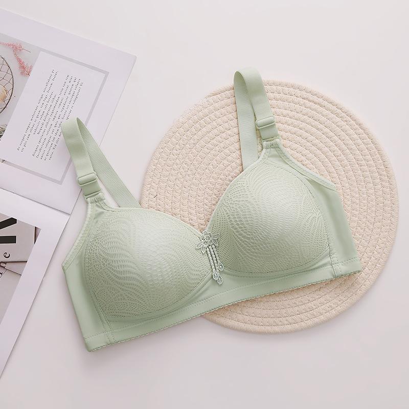 Nová krajka Novinka Bezdrátová push-up podprsenka pro kontrolu bočního poprsí Nadměrná velikost Spodní prádlo Prodyšná Pohodlná podprsenka
