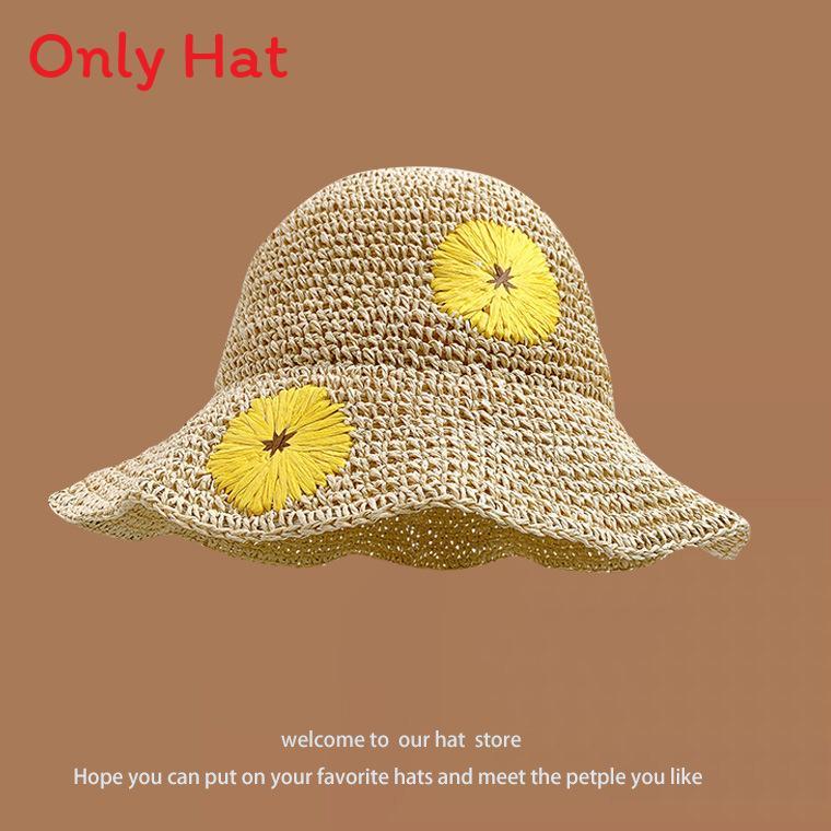 Chapeau de paille d'été à larges bords pour la protection solaire et l'amincissement du visage sans effort