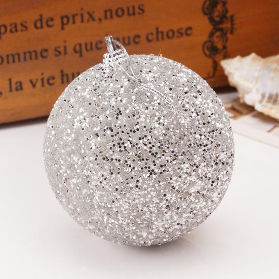 Christmas Tree Pendant Unique Round Long-lasting Foam Ball Shining Colorful Ball Christmas Tree Pendant Xmas Ball Party Decor
