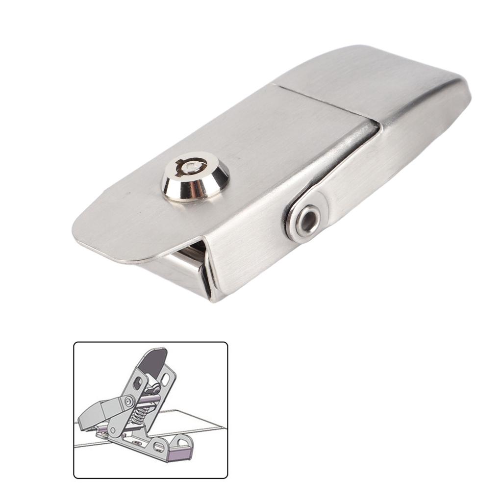 1pc Stainless Steel 304 Spring Toggle Latch Clamp Box Case Shipping Device Cabinet Locking Tool