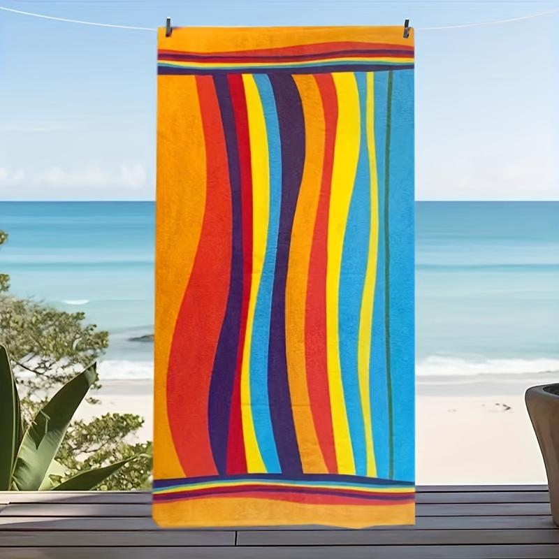 Asciugamano da Spiaggia in Microfibra Stampe Raffinate Sottile Asciugatura Rapida Assorbente Asciugamano Sovradimensionato per Spiaggia Nuoto Campeggio Yoga Bagno Sport