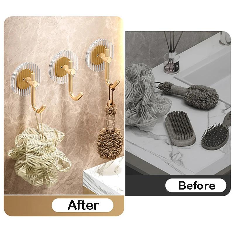 Single hook wall hook bathroom self-adhesive towel hook non punched wall mounted towel rack door back hook used for coat and hat