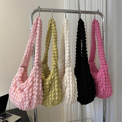 Women Cloud Diamond Fold Tote Bag Summer Large Capacity Fashion Female Underarm Bag Girl Shoulder Bag Bubble Crossbody Bag Bolsa