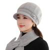 Women's Autumn/Winter Rabbit Fur Knitted Duckbill Hat for Middle-aged and Elderly