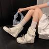 Romank~ 2025 Autumn New Cool Boots Platform Short Boots Long Boots Stacking Boots Women's Mary Jane Ballet Shoes
